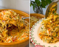 Essa salada vai conquistar toda a sua família e fica pronta num piscar de olhos