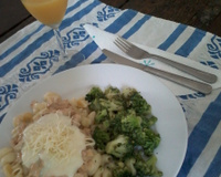 Macarrão light com frango e molho branco