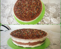 Pavê de chocolate preto e branco