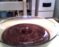 Pudim de chocolate no microondas