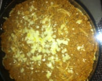 Macarrão com Estrogonofe de carne moída