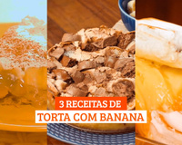 Torta de banana com chocolate aerado