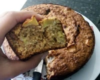 Bolo de banana com aveia sem açúcar