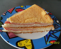 Torta de arroz com presunto e mussarela