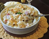 Macarrão de forno com burrata