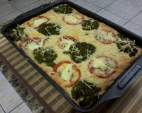 Torta de brócolis com carne