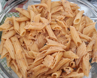 Macarrão com sardinha e creme de leite