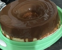 Pudim de coco com chocolate delicioso