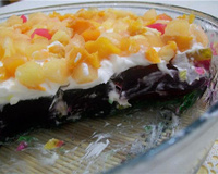 Pizza de gelatina em camadas