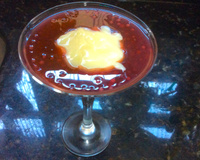 Sagu de vinho com creme