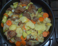 Carne com legumes