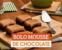 Bolo mousse de chocolate fácil