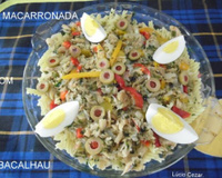Macarronada com bacalhau