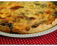 Quiche de espinafre e mussarela