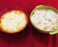 Purê de batata ao forno com frango desfiado