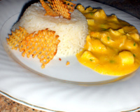 Frango ao molho de abóbora cabocha e requeijão