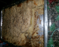 Cuca de banana com farofa