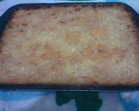 Bolo de batata com recheio de frango