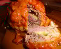 Polpetone de carne recheado