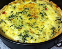 Quiche de espinafre e mussarela