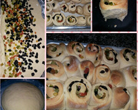 Rosca de frutas cristalizadas com uva passas