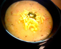 Sopa de batata com bacon