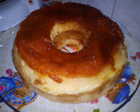 Bolo com pudim cremoso