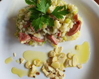 Risoto de abobrinha com linguiça defumada