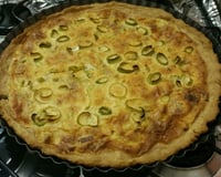 Quiche de alho poró com bacon