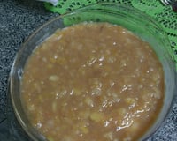 Doce de banana com creme simples