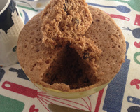 Bolo de farinha integral na caneca