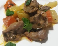 Moela de frango com batata