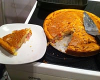 Torta salgada de presunto e queijo