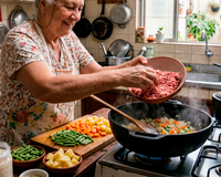 Aprendi com a vovó do rancho: carne moída com legumes é uma das receitas mexicanas econômicas mais saborosas que já comi