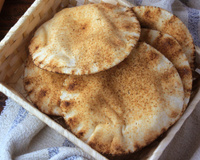 Pão árabe de micro-ondas