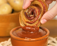 Flor de batata com bacon