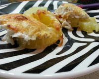 Filé de tilápia gratinado com batatas