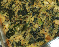 Torta de quinoa com escarola