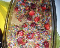 Pavê de morango com chocolate