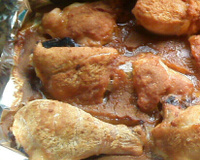 Coxa e sobrecoxa com creme de cebola, super fácil