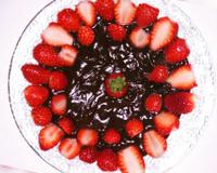 Brigadeiro com morango fácil