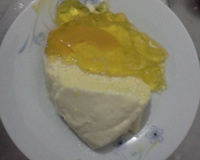 Mousse de pêssego com gelatina