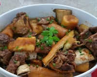 Costela com mandioca na cerveja