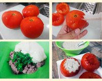 Tomates recheados com maionese de atum