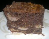 Bolo de chocolate com banana