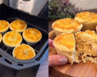 Fiz essa massa de empadinha de 3 ingredientes na airfryer para meu filho uma vez e agora ele pede todo dia um sabor diferente