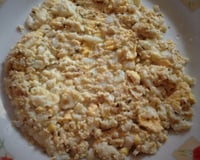 Ovos mexidos de café da manhã