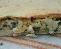 Torta de creme de leite com palmito