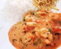 Estrogonofe de camarão