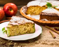 Bolo de maçã com canela e castanhas
